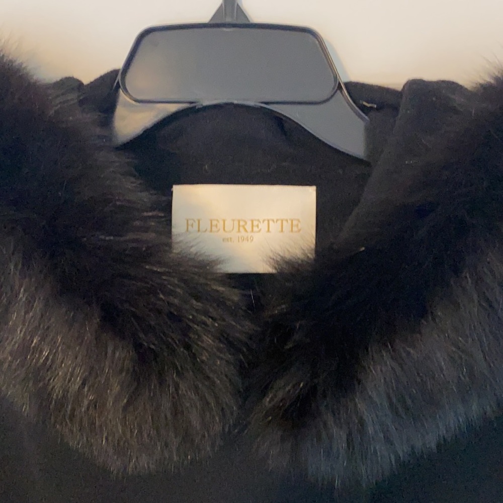 Fleurette Wool & Fox Trim Coat - Picture 3 of 11